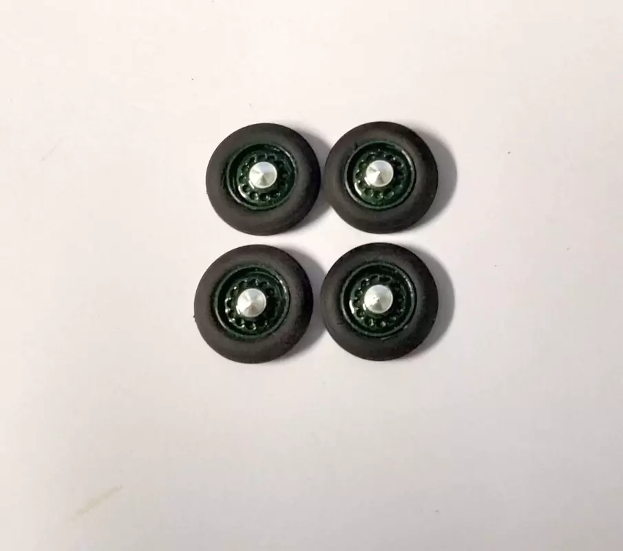 4 roues complètes - Hotchkiss - Vert - Ech. 1:43