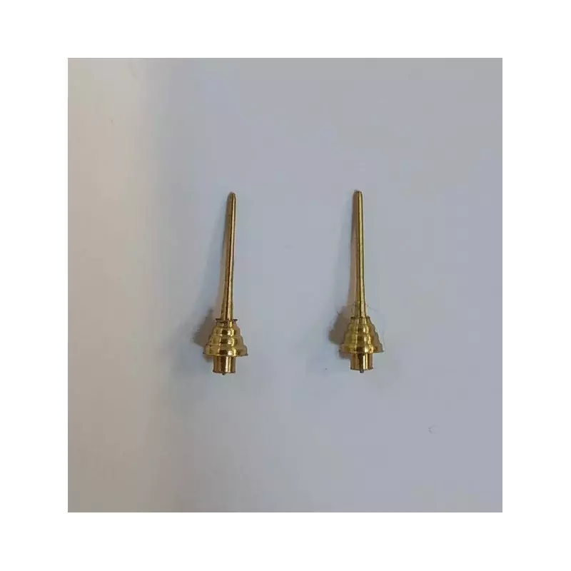 2 Antennes de toit en laiton pour voiture miniature - 1:43 - CPC PR...