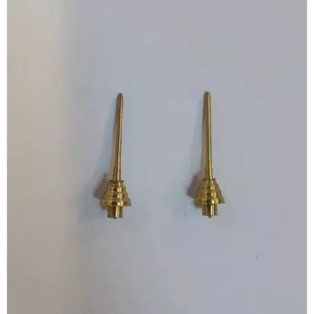 2 Antennes de toit en laiton pour voiture miniature - 1:43 - CPC PR...