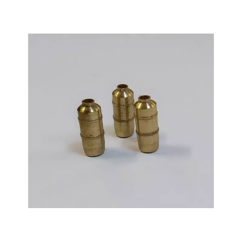 Lot de 3 extincteurs en laiton - Hauteur 9.80 mm