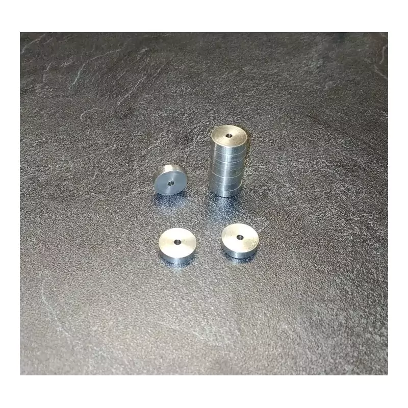 Disque en aluminium percée Ø2mm - Par 10