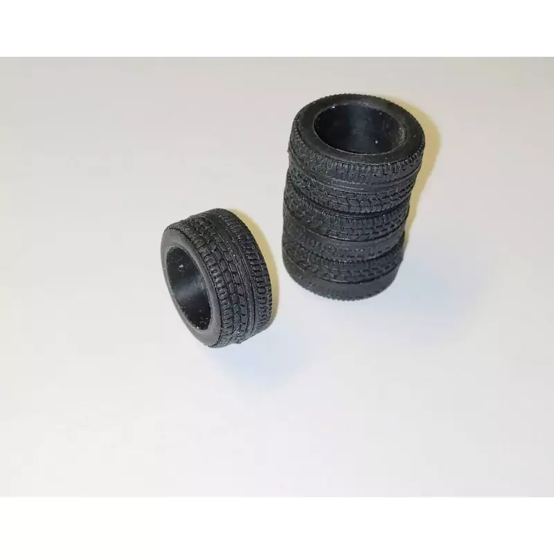 4 Pneus 14.5 X 10 X 6mm - Résine souple