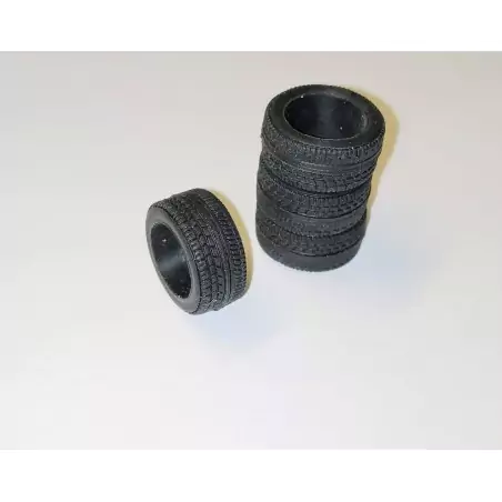 4 Pneus 14.5 X 10 X 6mm - Résine souple
