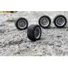4 roues complètes - Jantes ø9.50 mm + insert + pneus - Ech. 1:43