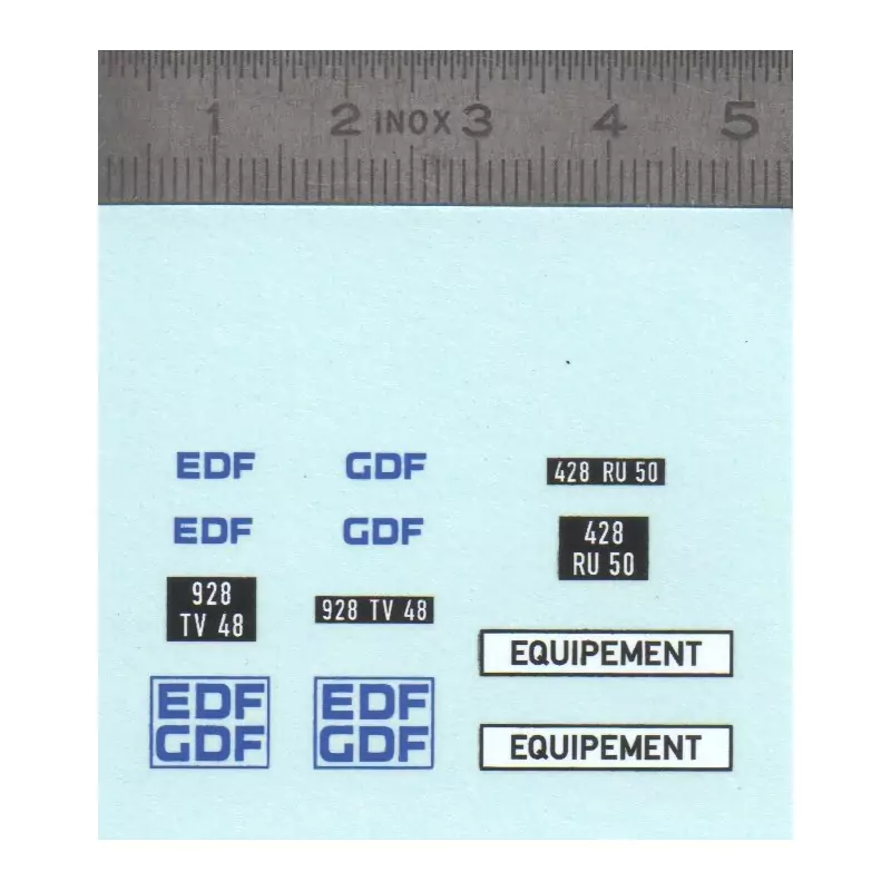 Décalcomanie "EDF GDF" 1/43ème