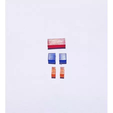 Rampe de gyrophares à monter - 2 orange, 2 rouge et 1 bleu - Ech. 1:43