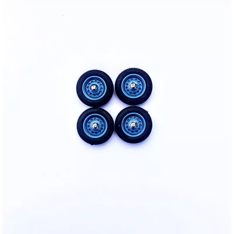 PANHARD - 4 roues complètes - Bleu - Ech 1:43