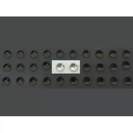 2 Pastilles de phares – Rond Blanc - Ø4 mm