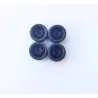 4 roues complètes noires - Diam. 13mm - Ech. 1:43 - Résine