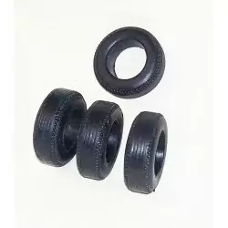 Pneus par 4 - Résine dure - Ech. 1:43 - Ø Int. 9.70