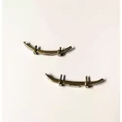 Peugeot 203 - Pare Chocs AV/AR - White Metal - Ech 1/43