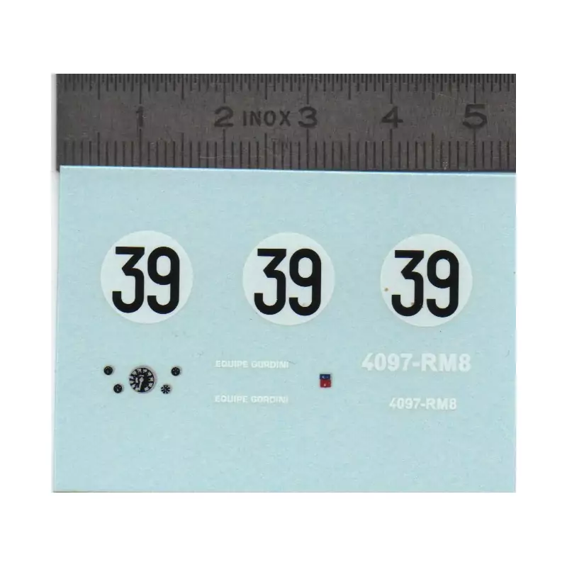 Décalcomanie - Simca Le Mans 1939 - Ech. 1:43