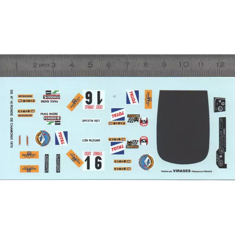 Décalcomanie - DS N°16 Ronde Chamonix - Ech. 1:43