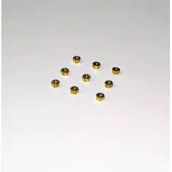 Ecrou en laiton - 6pans de 2mm - X10