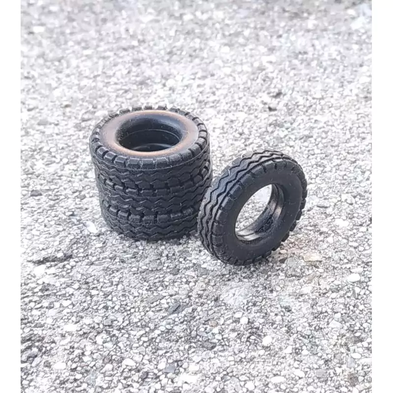 Pneus souples par 4 - ø intérieur 11mm - Ech. 1:43