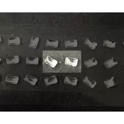 2 Pastilles de phares - Rectangle Blanc - 4X2.50 mm