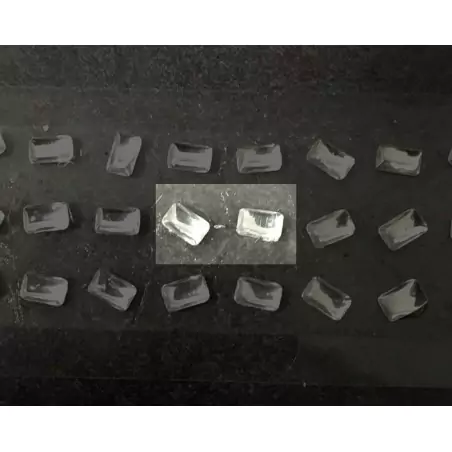 2 Pastilles de phares - Rectangle Blanc - 4X2.50 mm