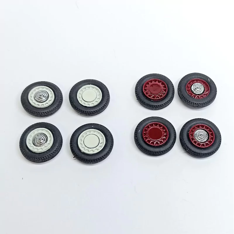 4 roues complètes Peugeot 402 - ø15.70 - Ech. 1:43
