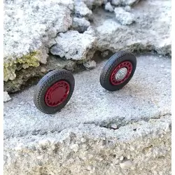 4 roues complètes Peugeot 402 - ø15.70 - Ech. 1:43