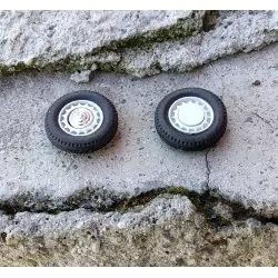 4 roues complètes Peugeot 402 - ø15.70 - Ech. 1:43