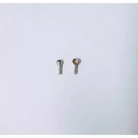 Phares X2 Ø2.60 mm - Ech. 1:43 - Metal blanc