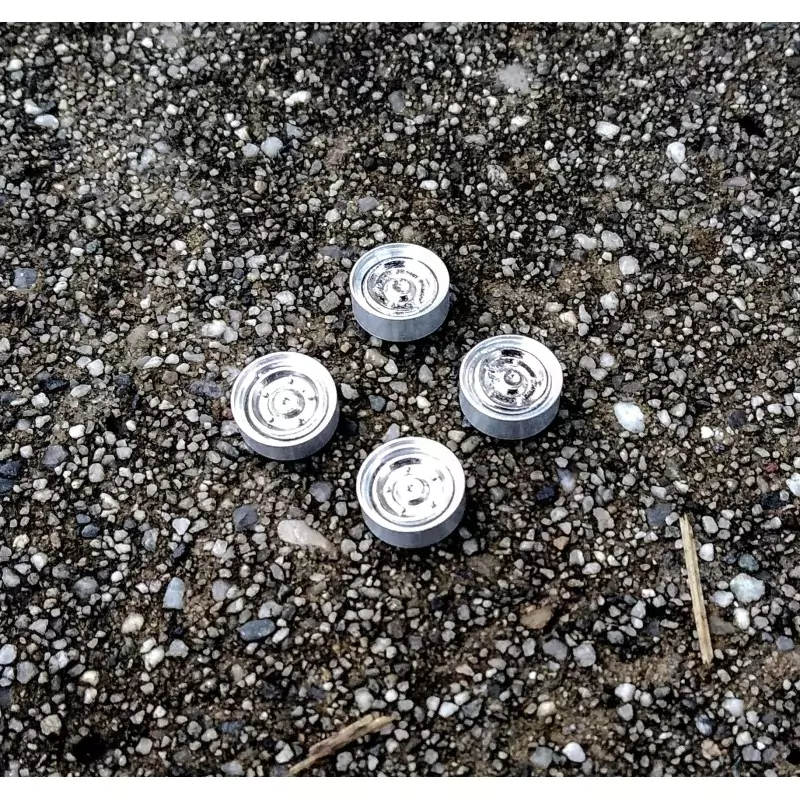 Jantes en alu avec insert en white metal - Ech. 1:43 - ø9.50 mm