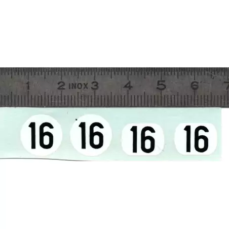 Décalques N°16 - Échelle 1:43 - X4