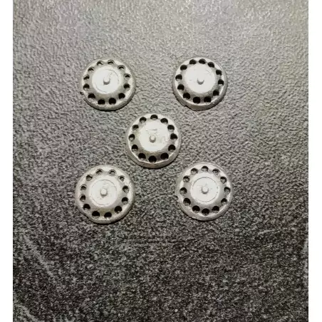 5 Inserts en White Metal - Ø 9 mm - Ech. 1:43