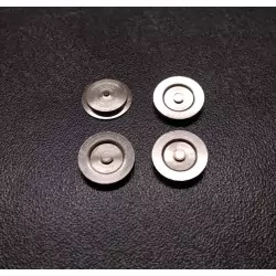 4 flasques creux en laiton traité (Nickelé) - Ø11 - CPC Production