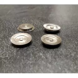 4 flasques creux en laiton traité (Nickelé) - Ø11 - CPC Production