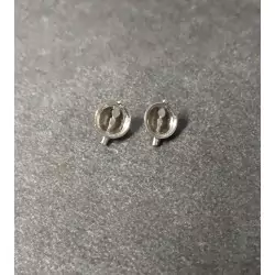 2 phares pour Bugatti T46 - Ech 1:43 - White Metal