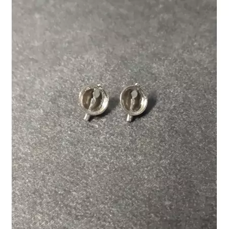 2 phares pour Bugatti T46 - Ech 1:43 - White Metal