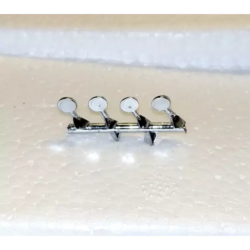Phares X4 en White Metal Chrome - Ech. 1:43 - ø3.50mm