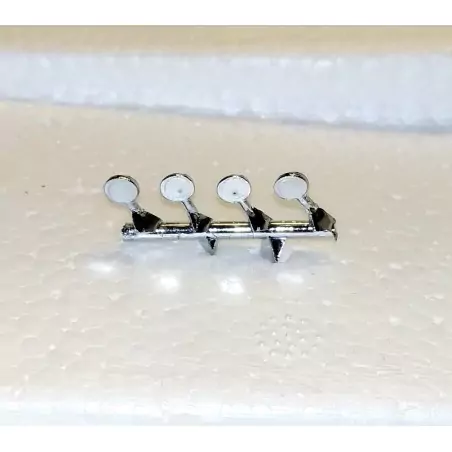 Phares X4 en White Metal Chrome - Ech. 1:43 - ø3.50mm