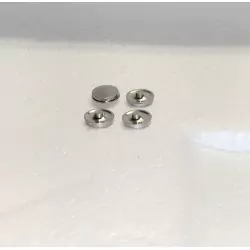 4 flasques en laiton traité (Nickelé) - Ø8 mm - CPC Production