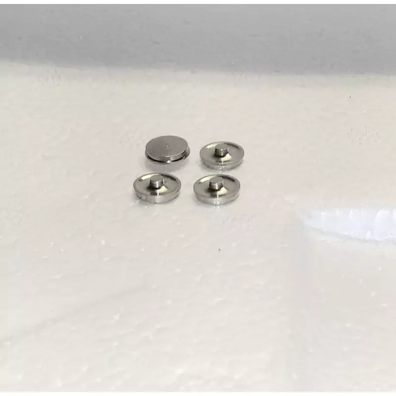 4 flasques en laiton traité (Nickelé) - Ø8 mm - CPC Production