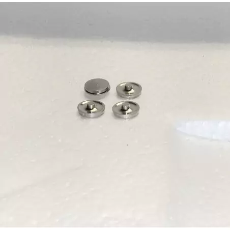 4 flasques en laiton traité (Nickelé) - Ø8 mm - CPC Production