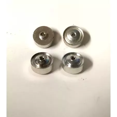 4 Jantes en laiton + traitement Ø 9.20 x 5.50mm - Ech 1:43 - CPC Pr...