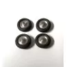4 roues complètes ø15.50 mm - à monter - Laiton, alu et résine soup...
