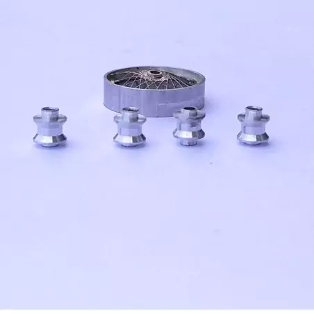 4 Moyeux  ø 3.75 X 4.20 mm - Aluminium - 1:43