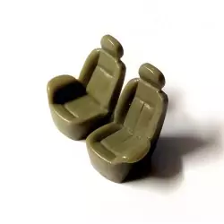 2 Sièges en résine - Gauche et Droite - H. 20 x L 14 mm - 1:43