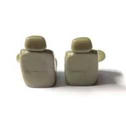 2 Sièges en résine - Gauche et Droite - H. 20 x L 14 mm - 1:43