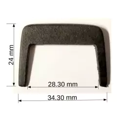 Capote en résine - Noir - 34.30 x 24 mm - Ech 1:43