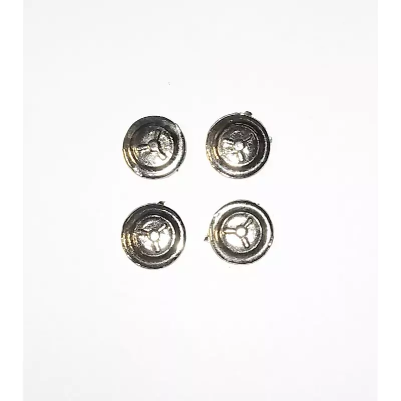 4 Inserts en White Metal - Ø 8 mm - Ech. 1:43