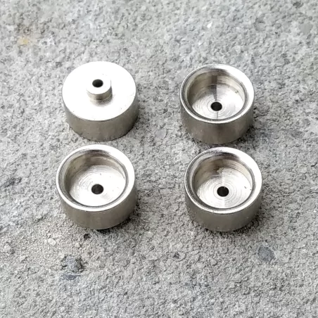 4 jantes en laiton - Traité Nickelage - ø 10.40 mm - CPC Production