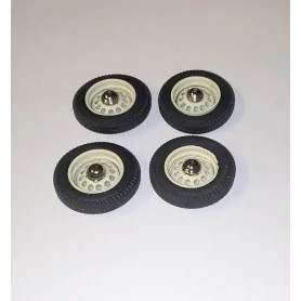 PANHARD - 4 roues complètes - IVOIRE - Ech 1:43 |Pièces et kits pou...