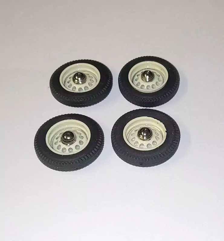 PANHARD - 4 roues complètes - IVOIRE - Ech 1:43 |Pièces et kits pou...