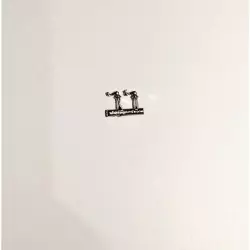 2 manivelles Lève-Vitre - White Metal Chrome - Ech 1:43