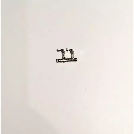 2 manivelles Lève-Vitre - White Metal Chrome - Ech 1:43