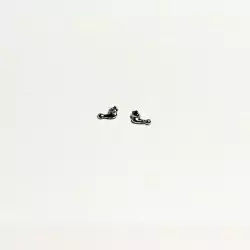 2 poignées de porte intérieur - White Metal - Chromé - Ech 1:43